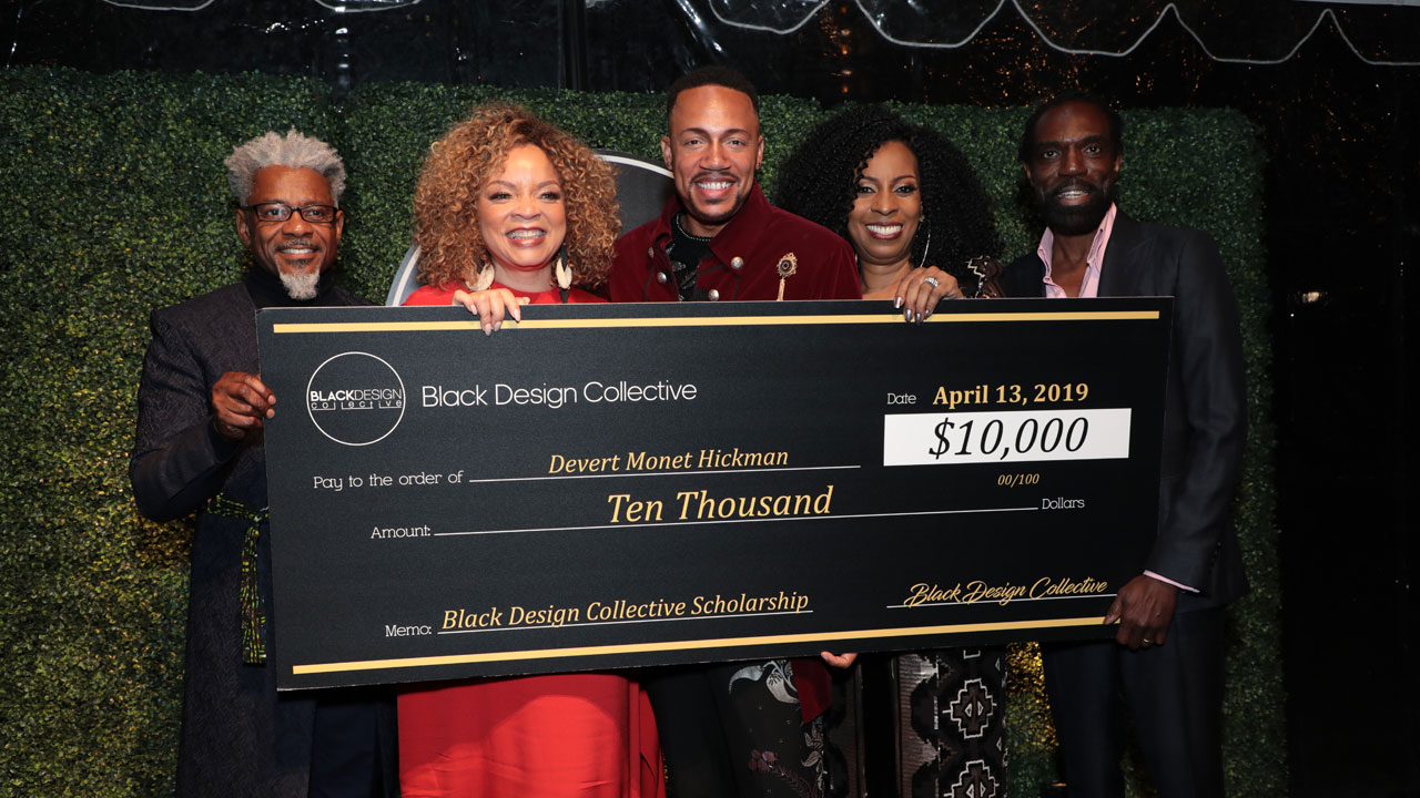 The Black Design Collective Awards Fashion Design Student Devert Monet-Hickman $10,000 Scholarship 