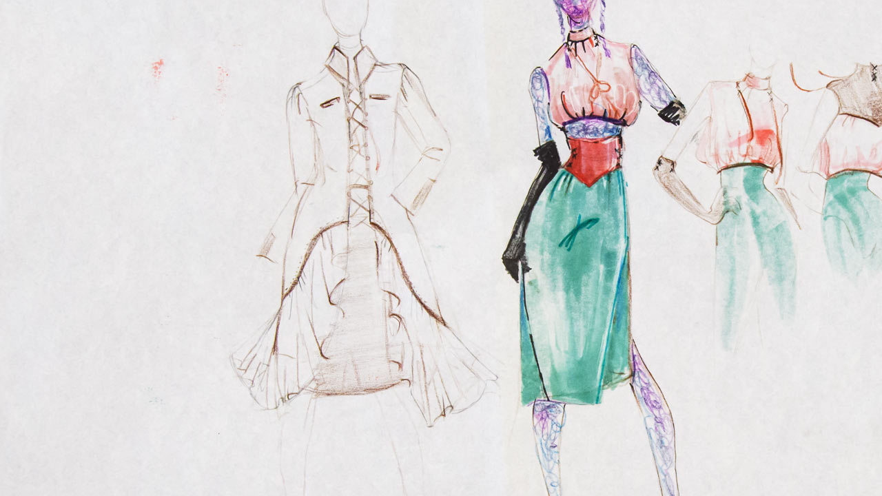 Fashion design sketches