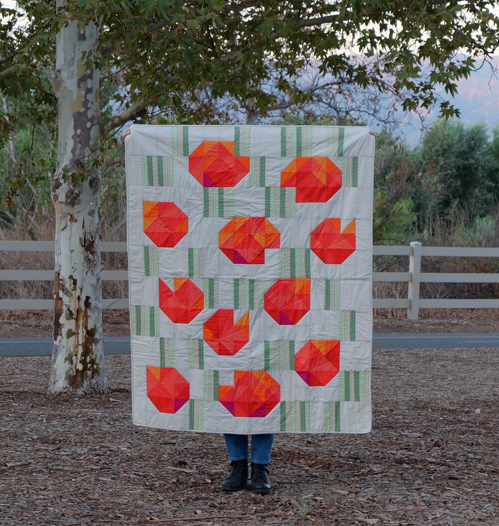 FIDM Instructor Nicki Voss's textil art quilt on California poppies