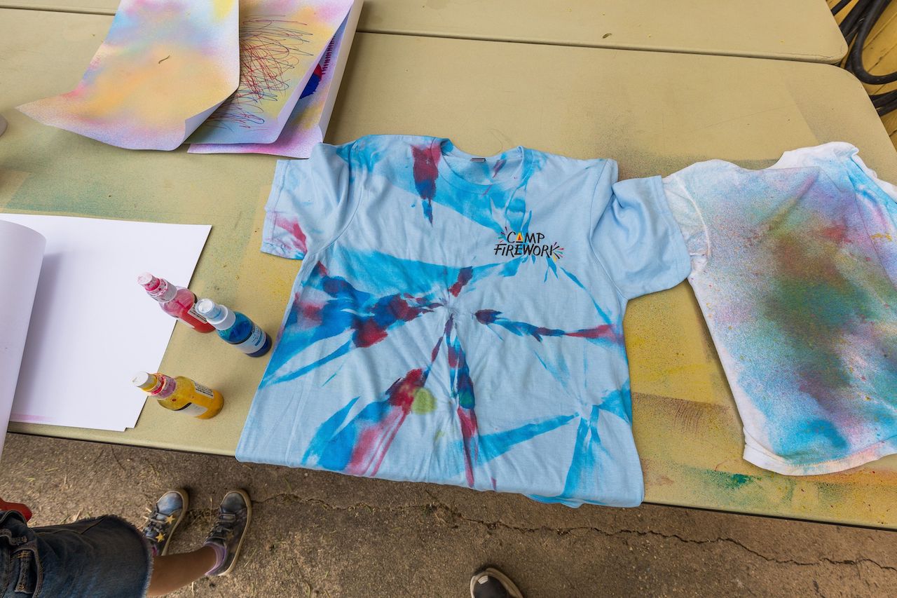 Custom t-shirt designs created by Camp Firework campers