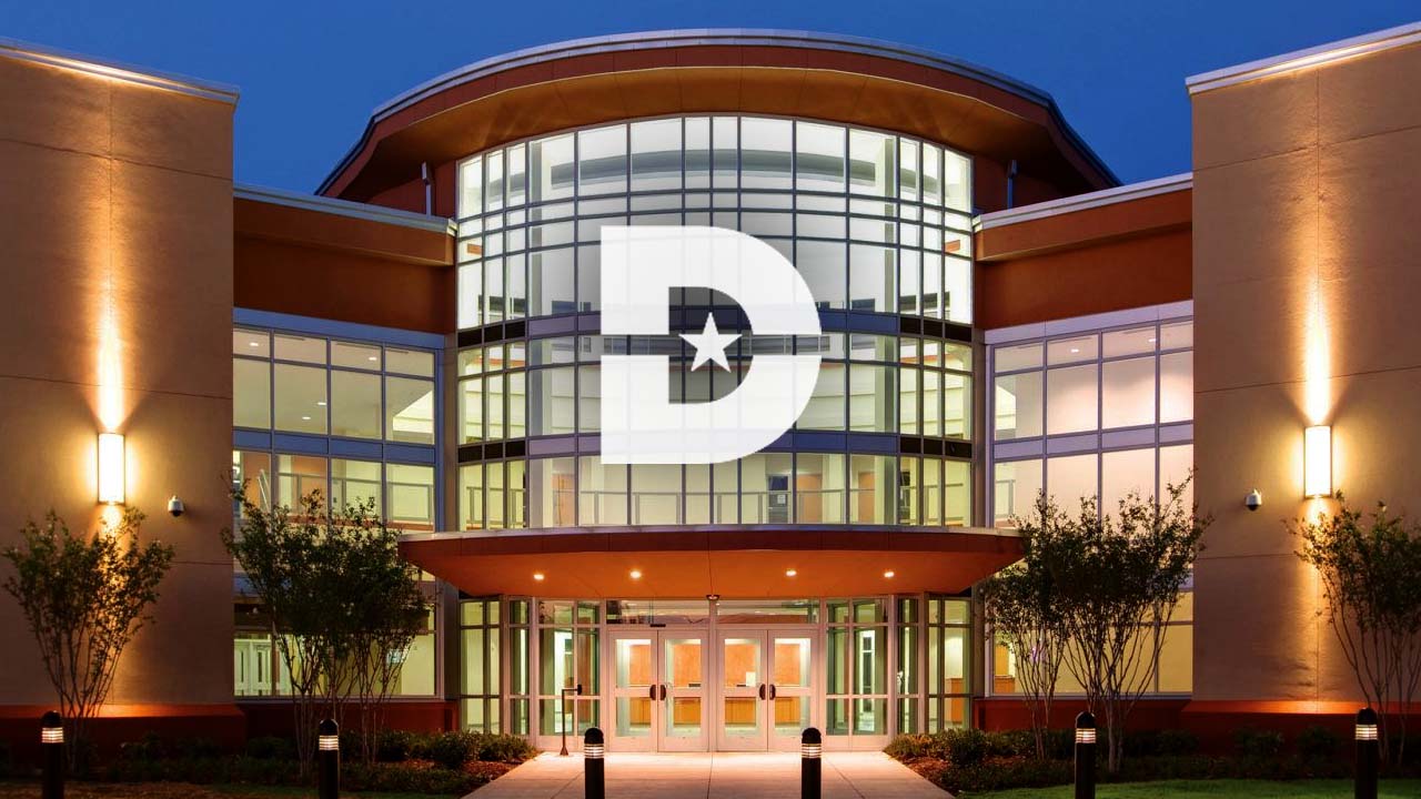 Dallas College icon overlay on campus