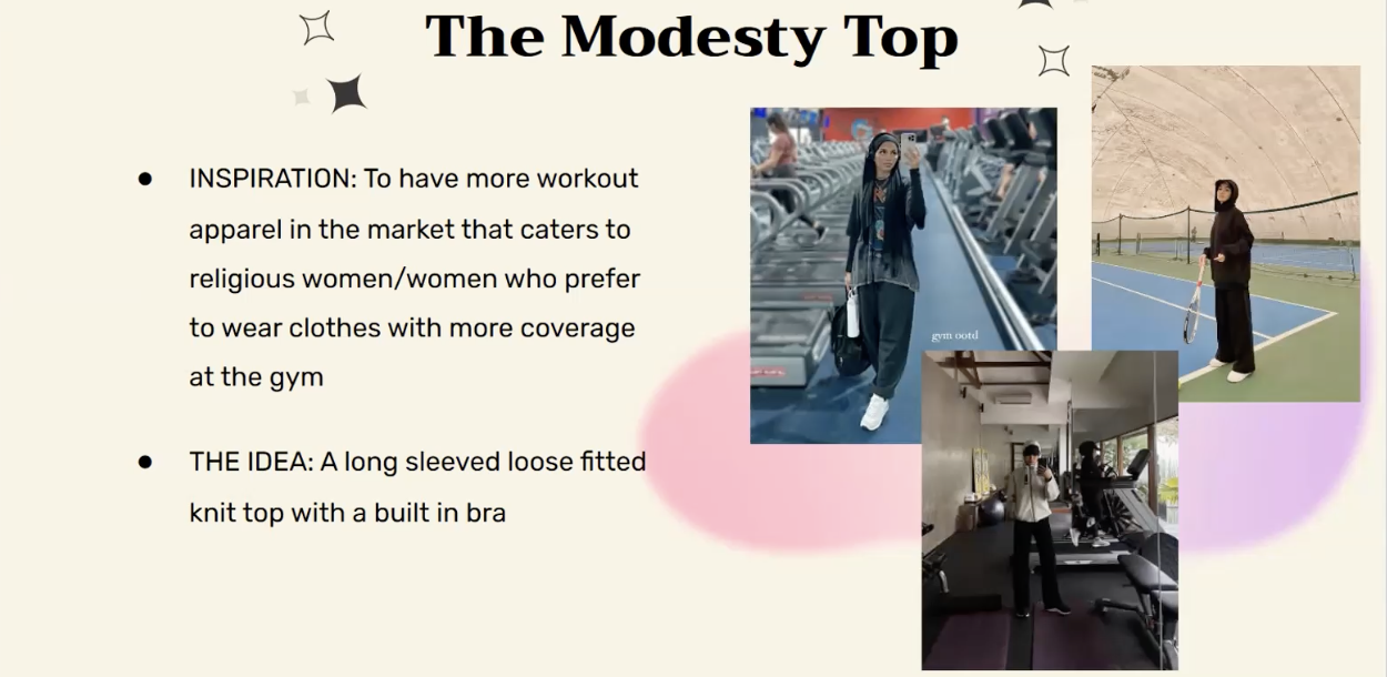 modesty top designed by FIDM student Preyotee Raheema