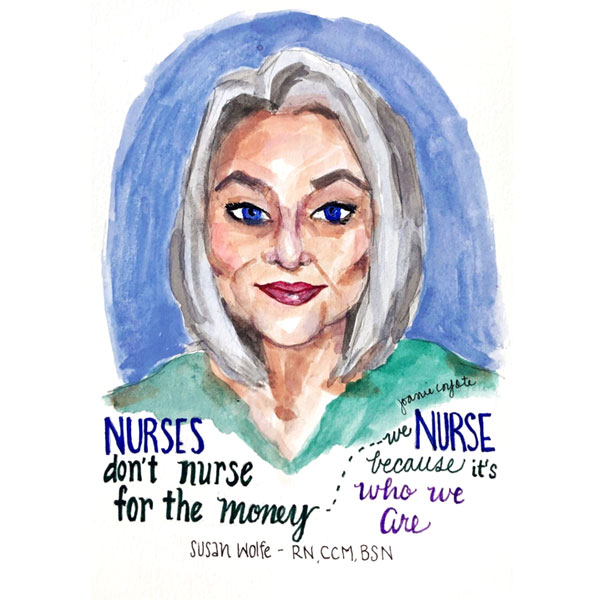 FIDM Instructor is Painting Portraits of Medical Professionals During 100-Day Art Challenge
