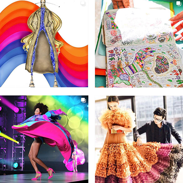 Collage of colorful designs