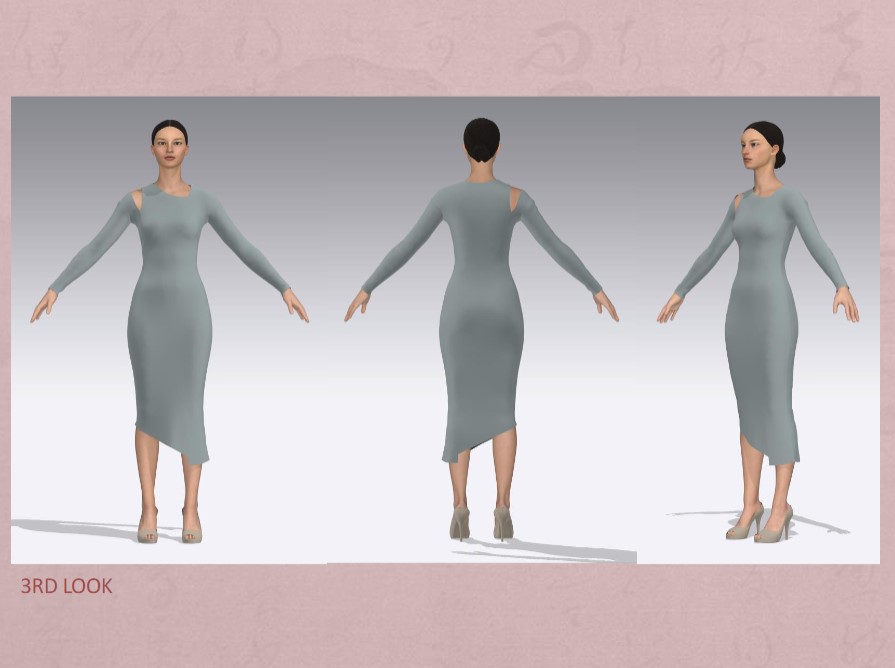 FIDM Student Olivia Ferguson fashion designs in CLO 3D software