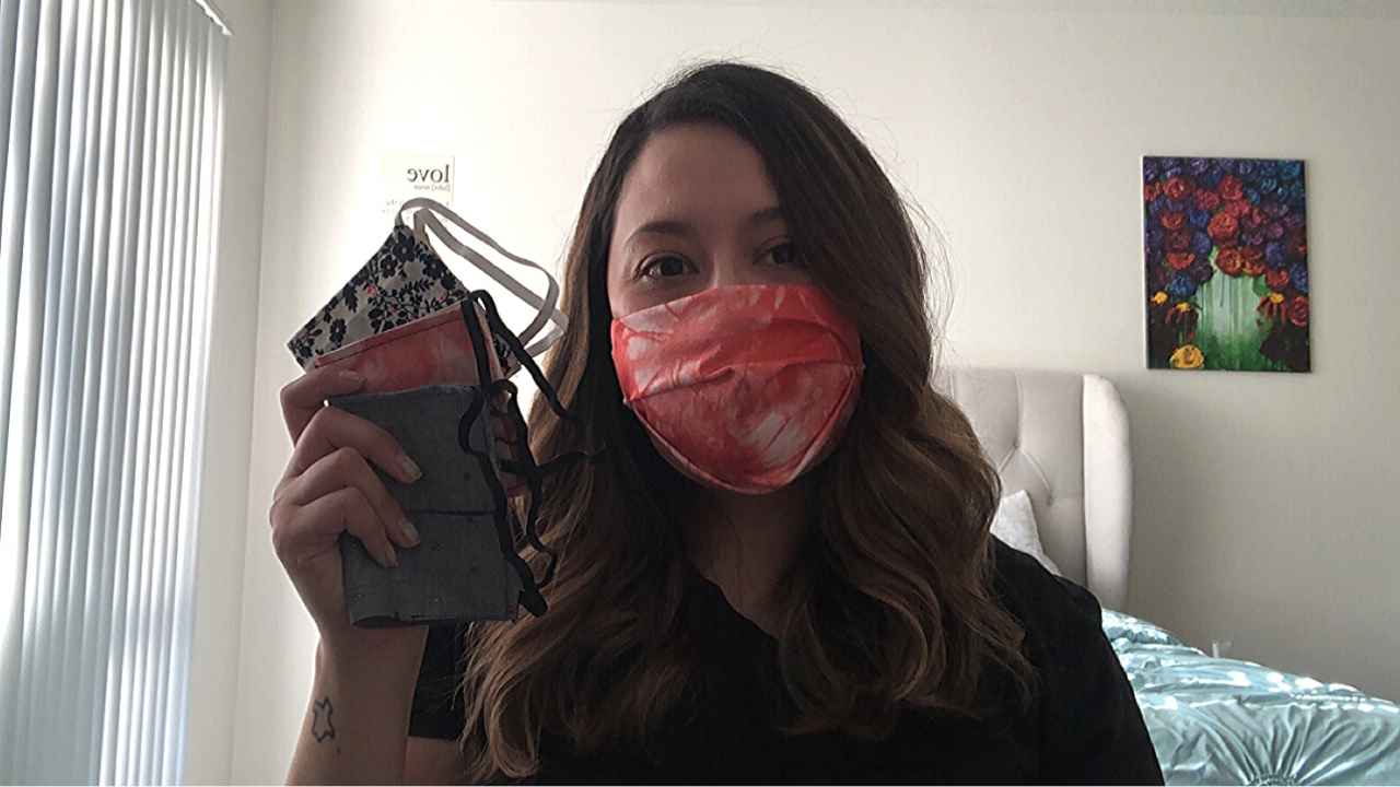 Fashion Design Student and SVA President Amanda Vazquez Donates Handmade Masks to FIDM Staff