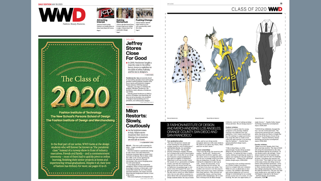 FIDM Featured in Women’s Wear Daily Cover Story