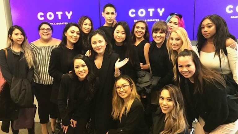 Students Present To Coty's VP Creative Director in NY